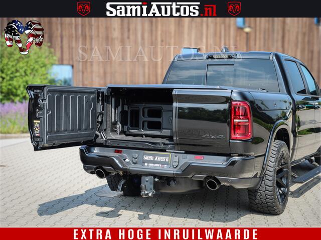 Dodge 1500 Ram Limited Night High Output 540HP 706Nm | Massage + Full Option | De Meest Luxe en Volle Pick-Up in zijn Klasse | Comfortabele Dubbele Cabine met Royale 5 Zitplaatsen | BPM vrij | Nu Leverbaar uit Voorraad | Voorraad Nr 2331 - 5133