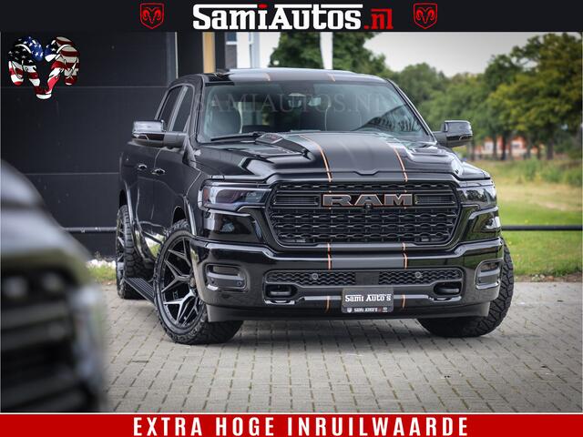 Dodge 1500 Ram Limited Night H.O 540HP 706Nm | Massage + Full Option | De Meest Luxe en Volle Pick-Up in zijn Klasse | Comfortabele Dubbele Cabine met Royale 5 Zitplaatsen | BPM vrij | Nu Leverbaar uit Voorraad | Voorraad Nr 2338 - 5404