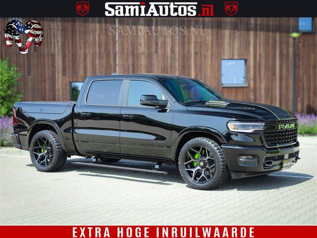 Dodge 1500 Ram Limited Night High Output 540HP 706Nm | Massage + Full Option | De Meest Luxe en Volle Pick-Up in zijn Klasse | Comfortabele Dubbele Cabine met Royale 5 Zitplaatsen | BPM vrij | Nu Leverbaar uit Voorraad | Voorraad Nr 2300 - 7689