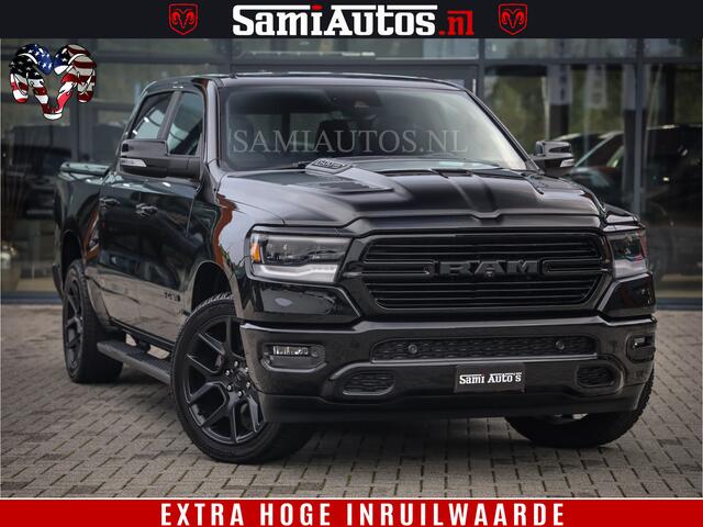 Dodge 1500 Ram SPORT BLACK EDITION | 4X4 5.7 V8 | VOL OPTIETS | 360 CAMERA | APPLE CARPLAY | 3500KG | 22INCH NIGHT | FULL LED | ADAPTIVE CRUISE | MEMORY SEATS | LEDER | DUBBELE CABINE | CREWCAB