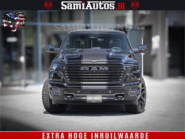 Dodge 1500 RAM Laramie Night | Face Lift | 420Pk 636 Nn | Extra Groot Scherm + Passagiers Scherm | Comfortabele Dubbele Cabine met Royale 5 Zitplaatsen | BPM vrij | Nu Leverbaar uit Voorraad | Voorraad Nr 2220 - 5039