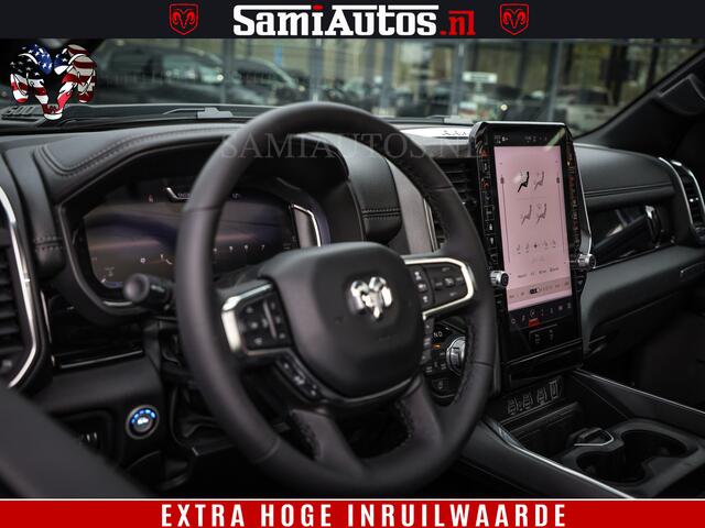 Dodge 1500 RAM Laramie Night | Face Lift | 420Pk 636 Nn | Extra Groot Scherm + Passagiers Scherm | Comfortabele Dubbele Cabine met Royale 5 Zitplaatsen | BPM vrij | Nu Leverbaar uit Voorraad | Voorraad Nr 2220 - 5039