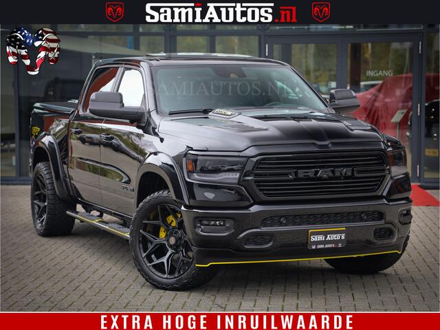 Dodge 1500 RAM GT EDITION | TRX PACK | VIRTUAL COCKPIT | HEAD-UP | ADAPTIVE CRUISE | 360 CAMERA | 5.7 HEMI V8 402PK | 4X4 | Comfortabele Dubbele Cabine met Royale 5 Zitplaatsen | BPM vrij | Nu Leverbaar uit Voorraad | Voorraad Nr 2437