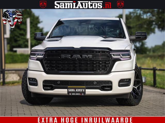 Dodge 1500 Ram 1500 Limited Night High Output 540HP 706Nm | Massage + Full Option | De Meest Luxe en Volle Pick-Up in zijn Klasse | Comfortabele Dubbele Cabine met Royale 5 Zitplaatsen | BPM vrij | Nu Leverbaar uit Voorraad | Voorraad Nr 2352 - 7649