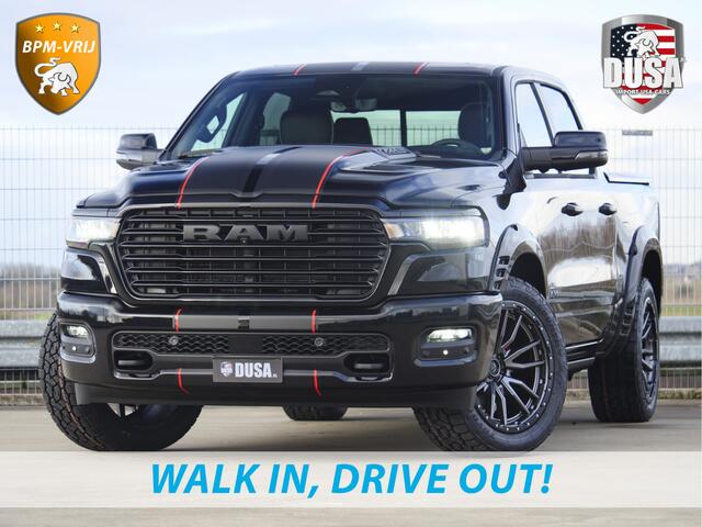 Dodge 1500 RAM | | Laramie | Premium Night | 3.0L I6 Hurricane | 4X4 | BPM-VRIJ | BPM-VRIJ | Niveau regeling | Passenger Display | Getoonde accessoires zijn verkrijgbaar tegen meerprijs
