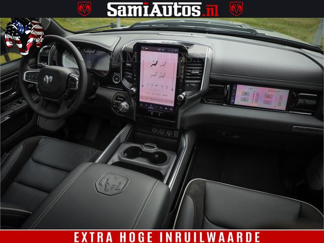 Dodge 1500 RAM GEEN MEERPRIJS | ALL IN | HELLCAT WHEELS | WIDE BODY | Laramie Night | 420Pk 636 Nn | Extra Groot Scherm + Passagiers Scherm | Comfortabele Dubbele Cabine met Royale 5 Zitplaatsen | Nu Leverbaar uit Voorraad | Voorraad Nr 2223 - 5047