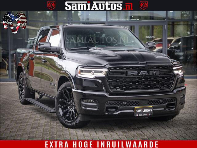 Dodge 1500 Ram Limited Demo Night High Output 540HP 706Nm | Massage + Full Option | De Meest Luxe en Volle Pick-Up in zijn Klasse | Comfortabele Dubbele Cabine met Royale 5 Zitplaatsen | BPM vrij | Nu Leverbaar uit Voorraad | Voorraad Nr 2263 - V76JVF