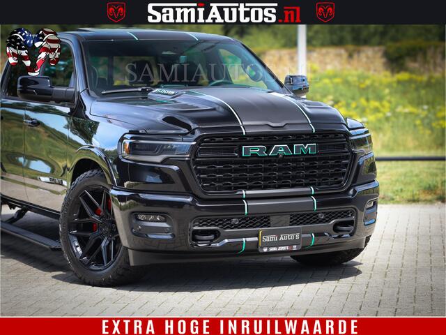 Dodge 1500 Ram Limited Night H.O 540HP 706Nm | Massage + Full Option | De Meest Luxe en Volle Pick-Up in zijn Klasse | Comfortabele Dubbele Cabine met Royale 5 Zitplaatsen | BPM vrij | Nu Leverbaar uit Voorraad | Voorraad Nr 2370 - 5411