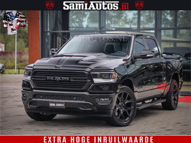 Dodge 1500 Ram SPORT BLACK EDITION | 4X4 5.7 V8 | VOL OPTIES | 360 CAMERA | APPLE CARPLAY | 3500KG | 22INCH NIGHT | FULL LED | ADAPTIVE CRUISE | MEMORY SEATS | LEDER | DUBBELE CABINE | CREWCAB