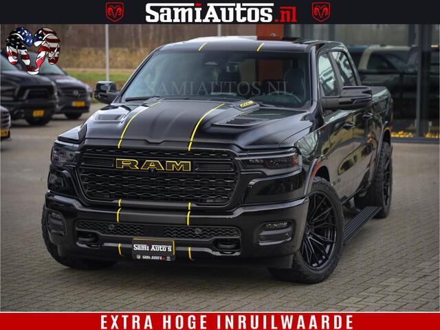 Dodge 1500 Ram Limited Night H.O 540HP 706Nm | Massage + Full Option | De Meest Luxe en Volle Pick-Up in zijn Klasse | Comfortabele Dubbele Cabine met Royale 5 Zitplaatsen | BPM vrij | Nu Leverbaar uit Voorraad | Voorraad Nr 2329 - 5135