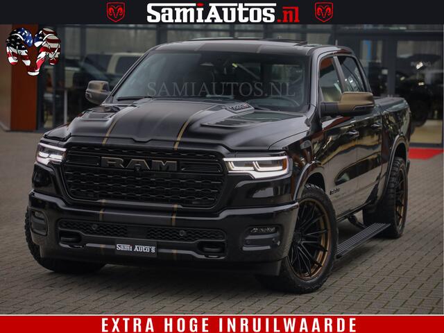Dodge 1500 Ram Limited Night H.O 540HP 706Nm | Massage + Full Option | De Meest Luxe en Volle Pick-Up in zijn Klasse | Comfortabele Dubbele Cabine met Royale 5 Zitplaatsen | BPM vrij | Nu Leverbaar uit Voorraad | Voorraad Nr 2323 - 5168