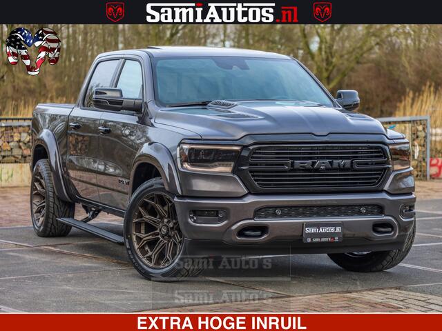 Dodge 1500 Ram Laramie Sport 5.7 V8 HEMI 402PK 4x4 | Panorama dak | 12' Scherm |Granite Crystal Metallic | Crew Cab | 5 Persoons | Dubbele Cabine | DC | VOORRAAD NR 2527 - 1273 |