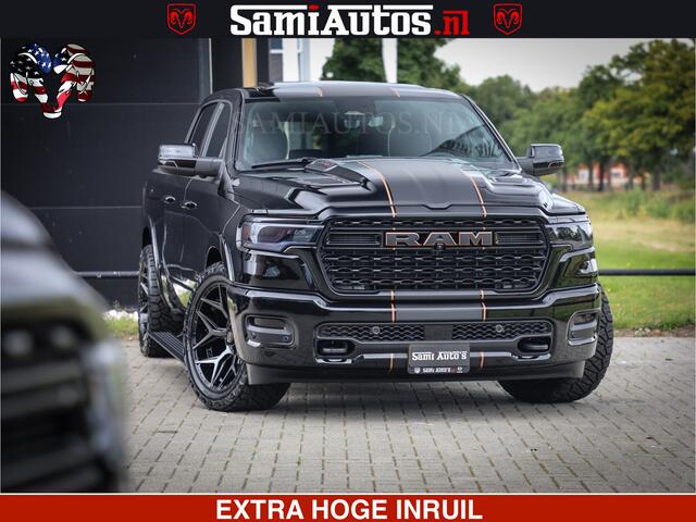 Dodge 1500 Ram Limited Night H.O 540HP 706Nm | Massage + Full Option | De Meest Luxe en Volle Pick-Up in zijn Klasse | Comfortabele Dubbele Cabine met Royale 5 Zitplaatsen | BPM vrij | Nu Leverbaar uit Voorraad | Voorraad Nr 2338 - 5404