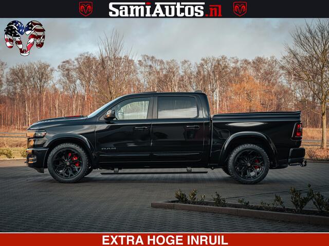 Dodge 1500 RAM Night Premium | Full Option | De Meest Luxe Pick-Up in zijn Klasse | Comfortabele Dubbele Cabine met Royale 5 Zitplaatsen | BPM vrij | Nu Leverbaar uit Voorraad | Voorraad Nr 2200 - 0886