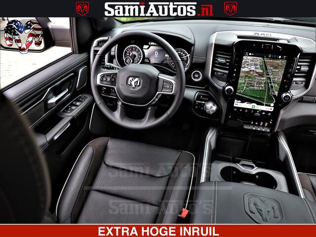 Dodge 1500 Ram Laramie Sport | HEMI 5.7 V8 4x4 | LPG | Grootscherm 12" | LARAMIE PERFORMANCE | ZWART | CREWCAB 5'7 | GRIJSKENTEKEN | DUBBELE CABINE | 5 Persoons | VOORRAAD NR 2525 - 1256