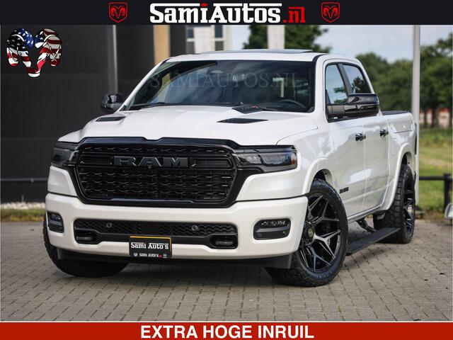 Dodge 1500 Ram Limited Night High Output 540HP 706Nm | Massage + Full Option | De Meest Luxe en Volle Pick-Up in zijn Klasse | Comfortabele Dubbele Cabine met Royale 5 Zitplaatsen | BPM vrij | Nu Leverbaar uit Voorraad | Voorraad Nr 2351 - 7478