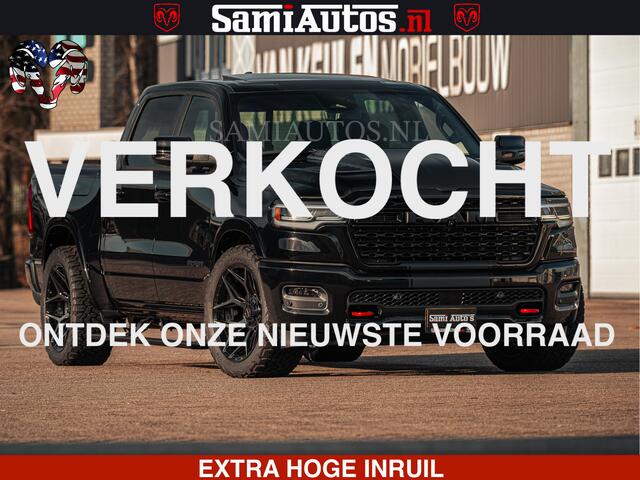 Dodge 1500 Ram Limited Night H.O 540HP 706Nm | Massage + Full Option | De Meest Luxe en Volle Pick-Up in zijn Klasse | Comfortabele Dubbele Cabine met Royale 5 Zitplaatsen | BPM vrij | Nu Leverbaar uit Voorraad | Voorraad Nr 2349 - 5159