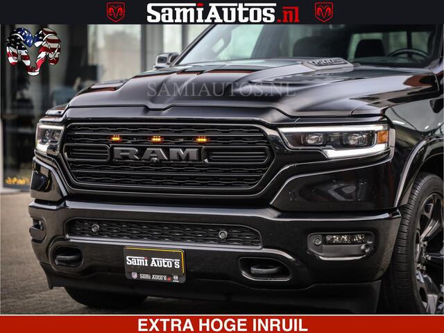 Dodge 1500 Ram LIMITED NIGHT | 5.7 V8 HEMI | HUD | MWK | LUCHTVERING | EERSTE EIGENAAR | BOM VOL ALLE OPTIES | CREW CAB DUBBELE CABINE | 5 PERSOONS | DC | 40000 KM | MEEST VOLLE RAM PICK UP |