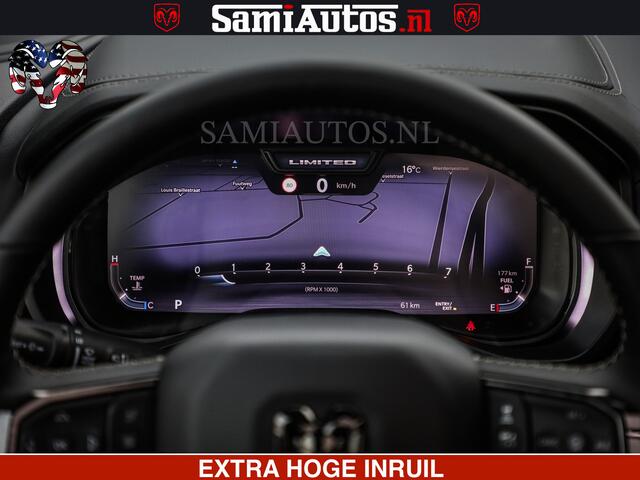 Dodge 1500 Ram Limited Night H.O 540HP 706Nm | Massage + Full Option | De Meest Luxe en Volle Pick-Up in zijn Klasse | Comfortabele Dubbele Cabine met Royale 5 Zitplaatsen | BPM vrij | Nu Leverbaar uit Voorraad | Voorraad Nr 2334 - 5409
