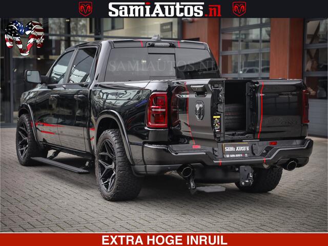 Dodge 1500 Ram Limited Night H.O 540HP 706Nm | Massage + Full Option | De Meest Luxe en Volle Pick-Up in zijn Klasse | Comfortabele Dubbele Cabine met Royale 5 Zitplaatsen | BPM vrij | Nu Leverbaar uit Voorraad | Voorraad Nr 2334 - 5409