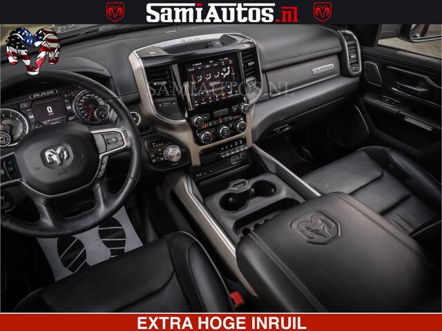 Dodge 1500 Ram HULK | 5.7 V8 | STRIPING | LUCHT VERING | LARAMIE SPORT BLACK ON BLACK | MEGA DIK | CREW CAB DUBBELE CABINE | 5 PERSOONS | DC | DIKKE WILEN | WIDE BODY |