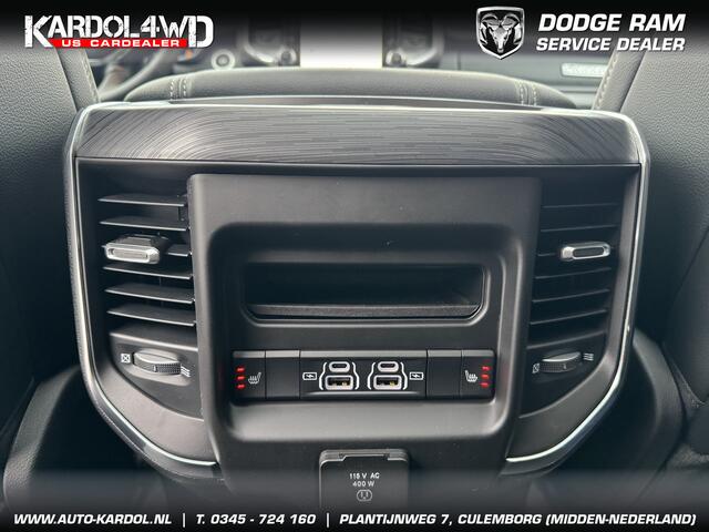 Dodge 1500 Ram Laramie Night Edition Modeljaar "24 | BOMVOL!| Panoramadak elect. | Luchtvering | Virtual cockpit | Adaptive cruise | *vaste treeplanken| Geheel rijklaar incl. LPG &Trekhaak| | Nieuwe Auto incl. LPG | Geheel rijklaarprijs |
