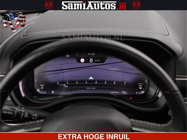 Dodge RAM PICKUP LIMITED H.O 540 PK 706 Nm | FEUL WIELEN |XB9 | MASSAGE | BOM VOL | CREW CAB | DUBBELE CABINE | GRIJSKENTEKEN | 5 PERSOONS | DE MEEST LUXUEUZE en BEGEERDE Pick-up