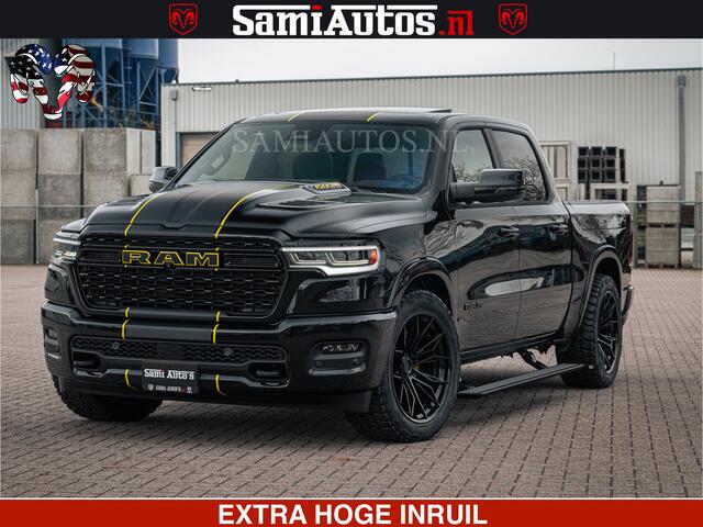 Dodge RAM PICKUP LIMITED NIGHT H.O 540HP 706Nm | Massage + Full Option | De Meest Luxe en Volle Pick-Up in zijn Klasse | Comfortabele Dubbele Cabine met Royale 5 Zitplaatsen | BPM vrij | Nu Leverbaar uit Voorraad | Voorraad Nr 2370 - 5411