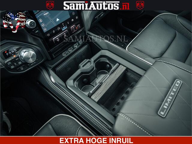 Dodge RAM PICKUP LIMITED NIGHT H.O 540HP 706Nm | Massage + Full Option | De Meest Luxe en Volle Pick-Up in zijn Klasse | Comfortabele Dubbele Cabine met Royale 5 Zitplaatsen | BPM vrij | Nu Leverbaar uit Voorraad | Voorraad Nr 2370 - 5411
