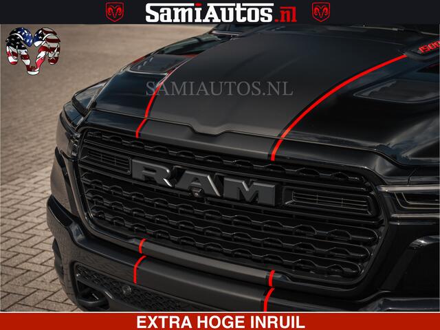 Dodge RAM PICKUP HULK Pack | Limited Night H.O 540HP 706Nm | Massage + Full Option | De Meest Luxe en Volle Pick-Up in zijn Klasse | Hulk Pack is meer prijs | Comfortabele Dubbele Cabine met Royale 5 Zitplaatsen | BPM vrij | Nu Leverbaar uit Voorraad | Voorraad Nr 2353 - 