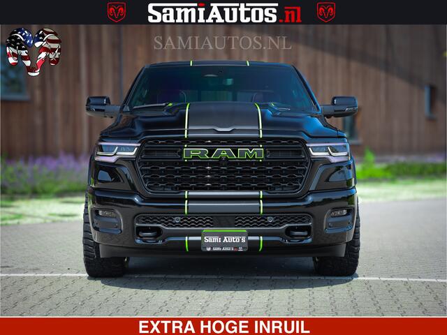 Dodge RAM PICKUP Limited Night High Output 540HP 706Nm | Massage + Full Option | De Meest Luxe en Volle Pick-Up in zijn Klasse | Comfortabele Dubbele Cabine met Royale 5 Zitplaatsen | BPM vrij | Nu Leverbaar uit Voorraad | Voorraad Nr 2300 - 7689