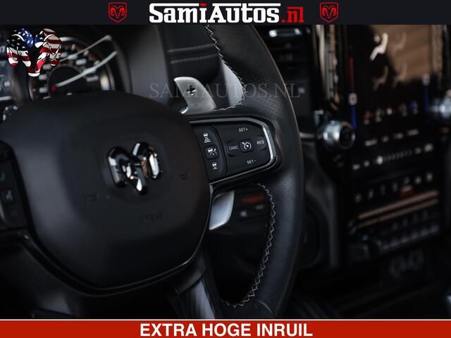 Dodge RAM PICKUP TRX HELLCAT | 6.2 V8 712PK SUPERCHARGER | FULLY LOADED | CARBON | BLACK ON BLACK | CREW CAB | DUBBELE CABINE | 5 PERSOONS |