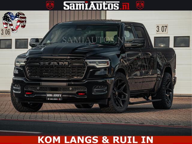Dodge RAM PICKUP Limited Night H.O 540HP 706Nm | Massage + Full Option | De Meest Luxe en Volle Pick-Up in zijn Klasse | Comfortabele Dubbele Cabine met Royale 5 Zitplaatsen | BPM vrij | Nu Leverbaar uit Voorraad | Voorraad Nr 2328 - 5157