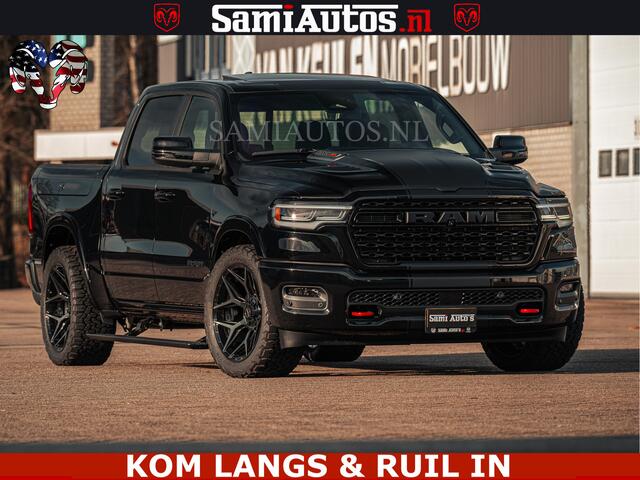 Dodge RAM PICKUP Limited Night H.O 540HP 706Nm | Massage + Full Option | De Meest Luxe en Volle Pick-Up in zijn Klasse | Comfortabele Dubbele Cabine met Royale 5 Zitplaatsen | BPM vrij | Nu Leverbaar uit Voorraad | Voorraad Nr 2328 - 5157