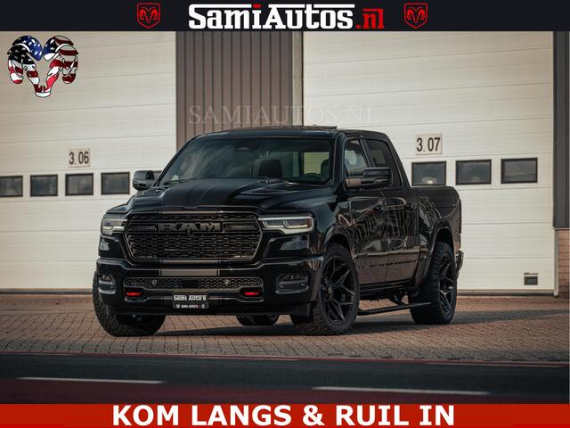 Dodge RAM PICKUP Limited Night H.O 540HP 706Nm | Massage + Full Option | De Meest Luxe en Volle Pick-Up in zijn Klasse | Comfortabele Dubbele Cabine met Royale 5 Zitplaatsen | BPM vrij | Nu Leverbaar uit Voorraad | Voorraad Nr 2328 - 5157