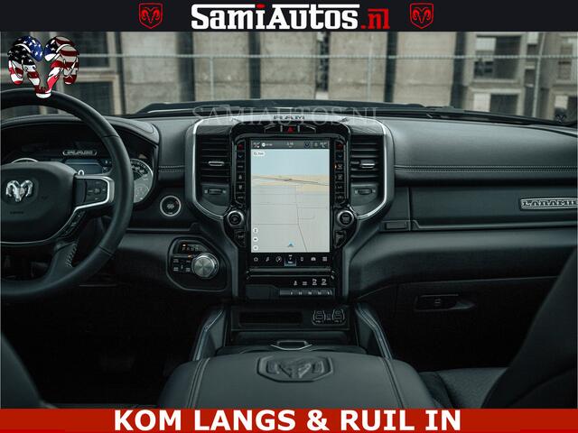 Dodge RAM PICKUP V8 5.7 402PK | LARAMIE SPORT | Krachtige Hemi | Panorama Dak | 12' Scherm | LPG | Comfortabele Dubbele Cabine met Royale 5 Zitplaatsen | NIEUW EN BPM vrij | Nu Leverbaar uit Voorraad | Nr 2528 - 1276 |