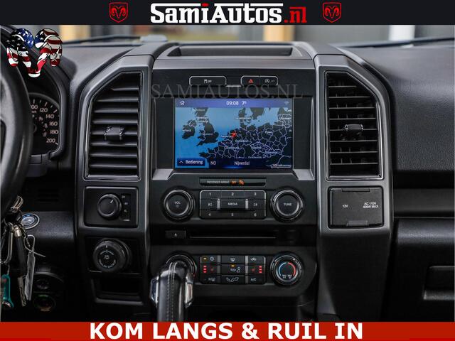 Dodge RAM PICKUP FORD F150 5.0 V8 4X4 | MAT OLIVE GREEN | BIJTELLING VRIJ | ZEER DIK | CAMERA | 3500KG | PANORAMA | LEDER | GO RHINO ROLLBAR | CRUISE CONTROL | PRINS LPG | BAKFLIP COVER | Deze pick-up is leverbaar met zowel een groot rijbewijs (C) als een klein rijbewijs 