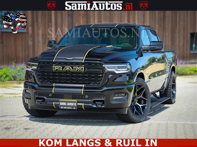Dodge RAM PICKUP Limited Night Sport High Output 540HP 706Nm | Massage + Full Option | De Meest Luxe en Volle Pick-Up in zijn Klasse | Comfortabele Dubbele Cabine met Royale 5 Zitplaatsen | BPM vrij | Nu Leverbaar uit Voorraad | Voorraad Nr 2356 - 0990
