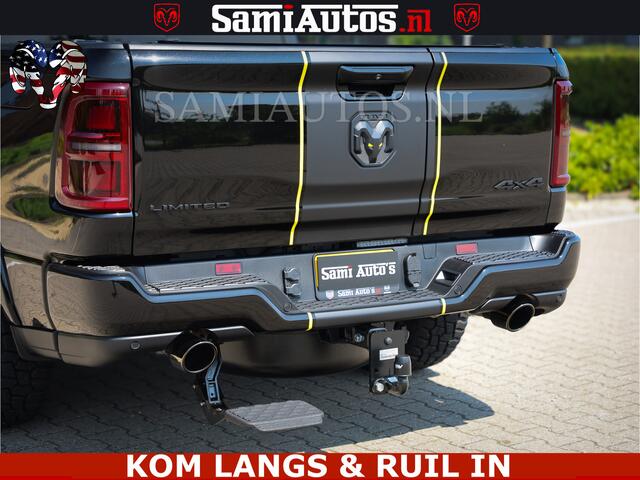 Dodge RAM PICKUP Limited Night Sport High Output 540HP 706Nm | Massage + Full Option | De Meest Luxe en Volle Pick-Up in zijn Klasse | Comfortabele Dubbele Cabine met Royale 5 Zitplaatsen | BPM vrij | Nu Leverbaar uit Voorraad | Voorraad Nr 2356 - 0990