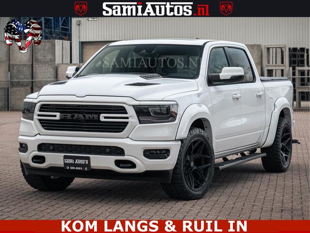 Dodge RAM PICKUP V8 5.7 402PK | LARAMIE SPORT | Krachtige Hemi | Panorama Dak | 12' Scherm | LPG | Comfortabele Dubbele Cabine met Royale 5 Zitplaatsen | NIEUW EN BPM vrij | Nu Leverbaar uit Voorraad | Nr 2529 - 1277 |