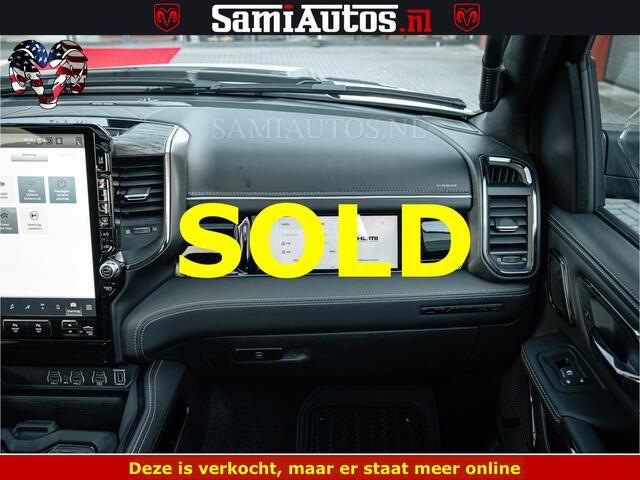 Dodge RAM PICKUP LIMITED H.O 540PK 706Nm | Massage + Full Option | De Meest Luxe en Volle Pick-Up in zijn Klasse | Comfortabele Dubbele Cabine met Royale 5 Zitplaatsen | BPM vrij | Nu Leverbaar uit Voorraad | Voorraad Nr 2298 - 7479