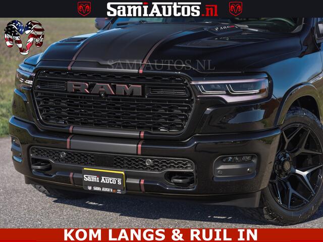 Dodge RAM PICKUP Limited Night High Output 540HP 706Nm | Massage + Full Option | De Meest Luxe en Volle Pick-Up in zijn Klasse | Comfortabele Dubbele Cabine met Royale 5 Zitplaatsen | BPM vrij | Nu Leverbaar uit Voorraad | Voorraad Nr 2335 - 5153 |