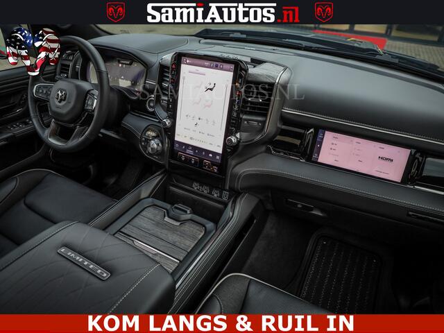 Dodge RAM PICKUP LIMITED SPORT H.O 540HP 706Nm | Massage + Full Option | De Meest Luxe en Volle Pick-Up in zijn Klasse | Comfortabele Dubbele Cabine met Royale 5 Zitplaatsen | BPM vrij | Nu Leverbaar uit Voorraad | Voorraad Nr 2355 - 5149