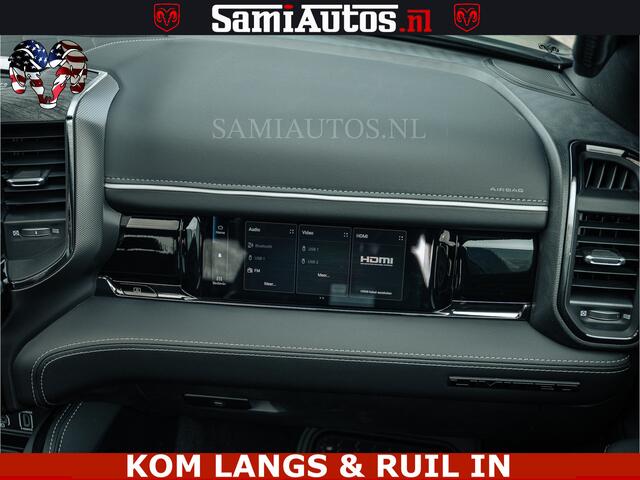 Dodge RAM PICKUP LIMITED NIGHT H.O 540HP 706Nm | Massage + Full Option | De Meest Luxe en Volle Pick-Up in zijn Klasse | Comfortabele Dubbele Cabine met Royale 5 Zitplaatsen | BPM vrij | Nu Leverbaar uit Voorraad | Voorraad Nr 2370 - 5411