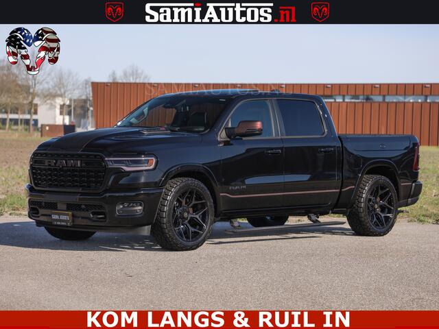 Dodge RAM PICKUP Limited H.O 540HP 706Nm | Massage + Full Option | De Meest Luxe en Volle Pick-Up in zijn Klasse | Comfortabele Dubbele Cabine met Royale 5 Zitplaatsen | BPM vrij | Nu Leverbaar uit Voorraad | Voorraad Nr 2304 - 8540 | De specialist in Amerikaanse pick-ups