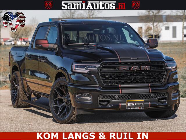 Dodge RAM PICKUP Limited Night High Output 540HP 706Nm | Massage + Full Option | De Meest Luxe en Volle Pick-Up in zijn Klasse | Comfortabele Dubbele Cabine met Royale 5 Zitplaatsen | BPM vrij | Nu Leverbaar uit Voorraad | Voorraad Nr 2335 - 5153 | De specialist in Amerik