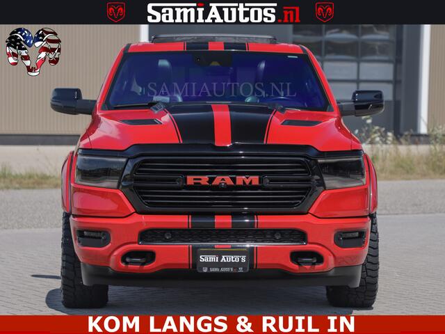 Dodge RAM PICKUP GT TRX PACK | 5.7 V8 HEMI | FLAME RED | HULK PACK | LUCHTVERING | MEGA DIK | DC | DUBBLE CABINE | 5 PERSOONS | CREW CAB | GRIJS KENTEKEN | TRAIN HORN | EERSTE EIGENAAR | ORIGINEEL NEDERLANDSE AUTO | WIDE BODY | De specialist in Amerikaanse pick-ups in Ned