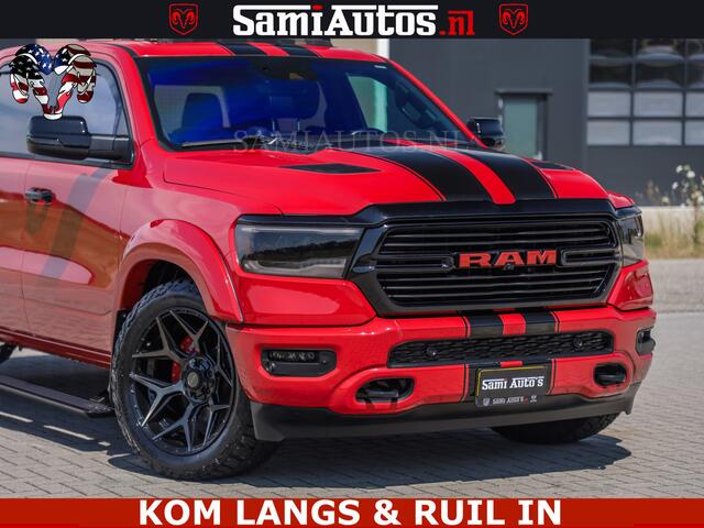 Dodge RAM PICKUP GT TRX PACK | 5.7 V8 HEMI | FLAME RED | HULK PACK | LUCHTVERING | MEGA DIK | DC | DUBBLE CABINE | 5 PERSOONS | CREW CAB | GRIJS KENTEKEN | TRAIN HORN | EERSTE EIGENAAR | ORIGINEEL NEDERLANDSE AUTO | WIDE BODY | De specialist in Amerikaanse pick-ups in Ned