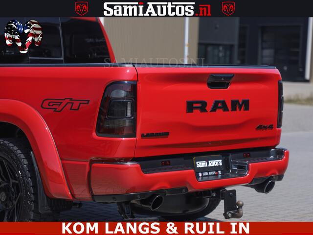 Dodge RAM PICKUP GT TRX PACK | 5.7 V8 HEMI | FLAME RED | HULK PACK | LUCHTVERING | MEGA DIK | DC | DUBBLE CABINE | 5 PERSOONS | CREW CAB | GRIJS KENTEKEN | TRAIN HORN | EERSTE EIGENAAR | ORIGINEEL NEDERLANDSE AUTO | WIDE BODY | De specialist in Amerikaanse pick-ups in Ned