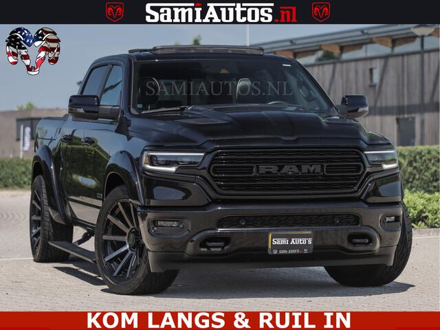 Dodge RAM PICKUP LIMITED HULK | 5.7 V8 402PK HEMI | RAM VOL | HUD | LUCHTVERING | PANO | MWK KLEP | DC | 5 PERS | CREW CAB | DUBBELE CABINE | GRIJSKENETEKN | MEEST COMFORTABELE BEDRIJFSAUTO | | De specialist in Amerikaanse pick-ups in Nederland en Europa.